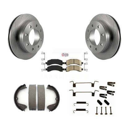 Rotors de disque arrière, patins en céramique, chaussures de stationnement et Kit de matériel pour GMC Savana 350