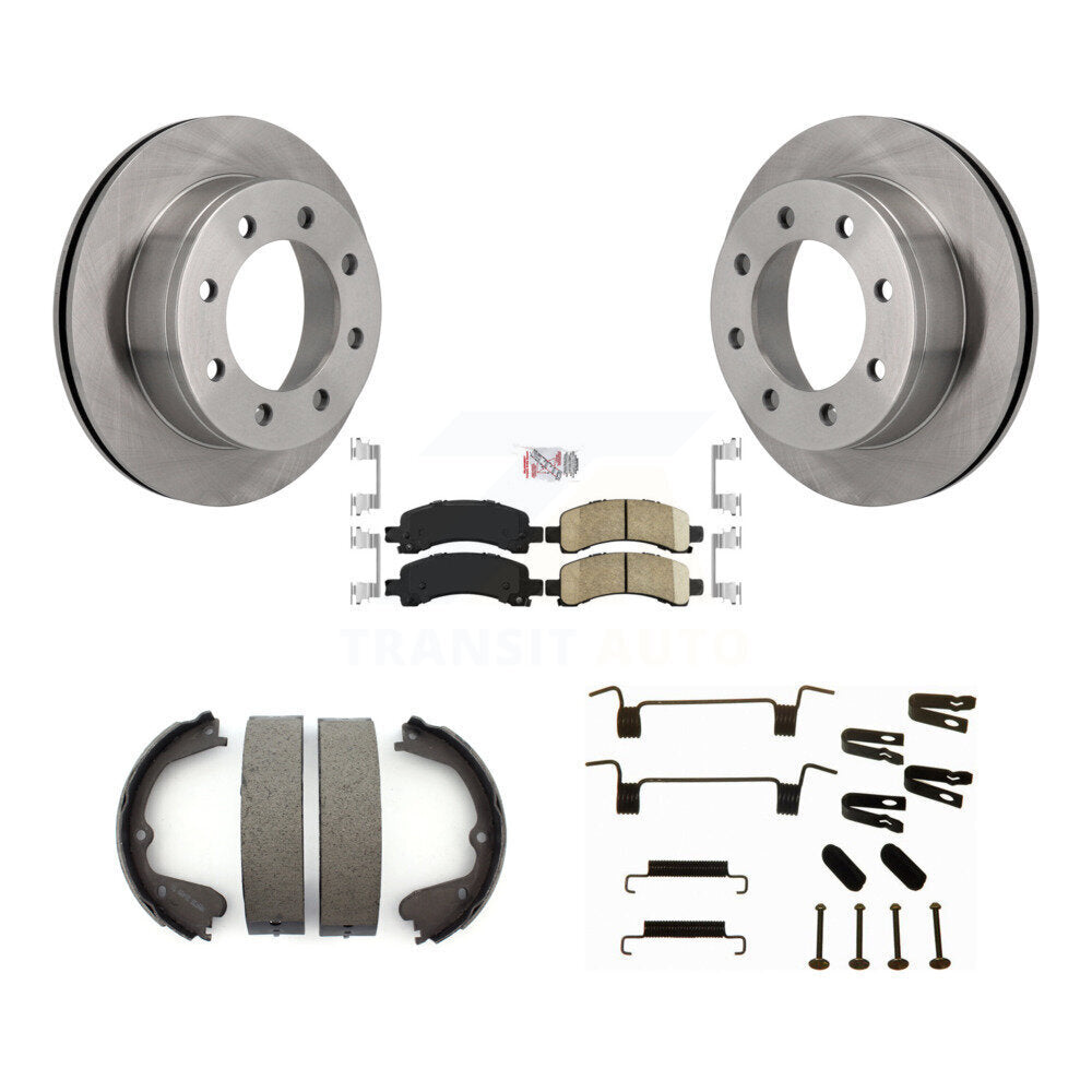 Rotors de disque arrière, patins en céramique, chaussures de stationnement et Kit de matériel pour GMC Savana 350