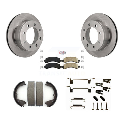 Rotors de disque arrière, patins en céramique, chaussures de stationnement et Kit de matériel pour GMC Savana 350