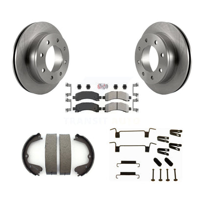 Rotors à disque arrière plaquettes semi-métalliques chaussures de frein de stationnement et Kit de matériel pour