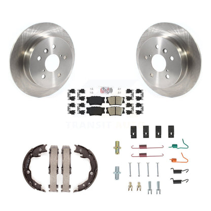 Kit de quincaillerie pour chaussures de frein de stationnement, Rotors à disque arrière, plaquettes en céramique, pour Toyota Camry