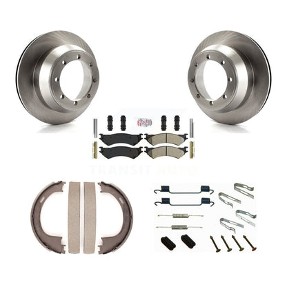 Rotors à disque arrière plaquettes semi-métalliques chaussures de frein de stationnement et Kit de matériel pour