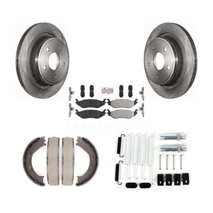 Rotors à disque arrière, patins semi-métalliques, chaussures de stationnement et Kit de quincaillerie pour Dodge Ra