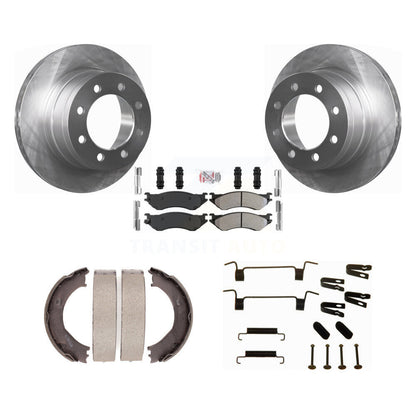 Rotors à disque arrière, patins semi-métalliques, chaussures de stationnement et Kit de quincaillerie pour Dodge Ra