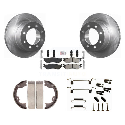 Rotors à disque arrière, patins semi-métalliques, chaussures de stationnement et Kit de quincaillerie pour Dodge Ra