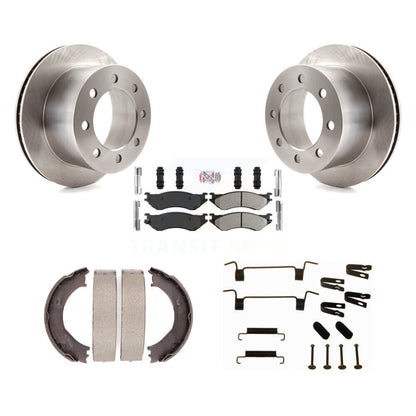 Rotors à disque arrière, patins semi-métalliques, chaussures de stationnement et Kit de quincaillerie pour Dodge Ra