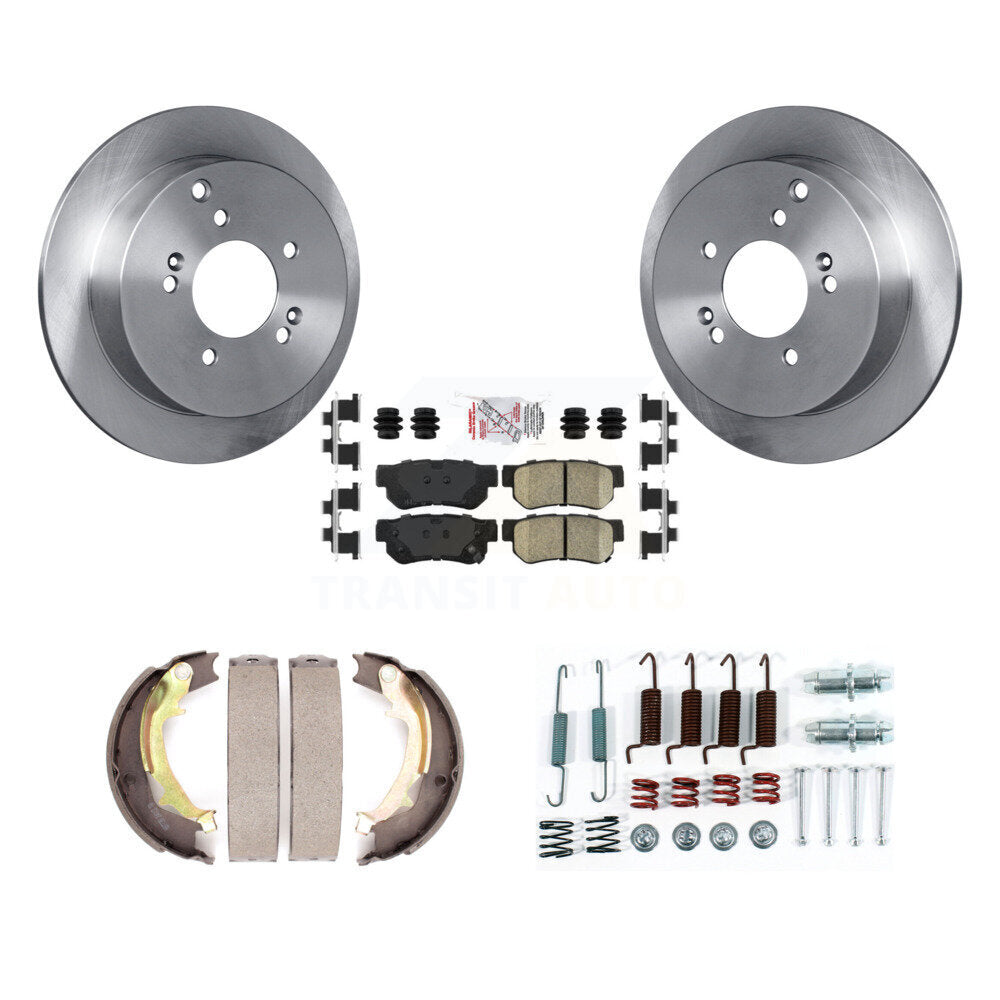 Kit de chaussures de stationnement et de matériel de stationnement, Rotors à disque arrière, plaquettes en céramique, pour Hyundai Santa Fe