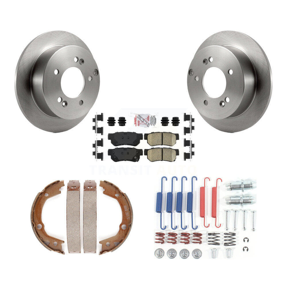 Kit de chaussures de stationnement et de matériel de stationnement, Rotors à disque arrière, coussinets en céramique pour Kia Optima 07-10
