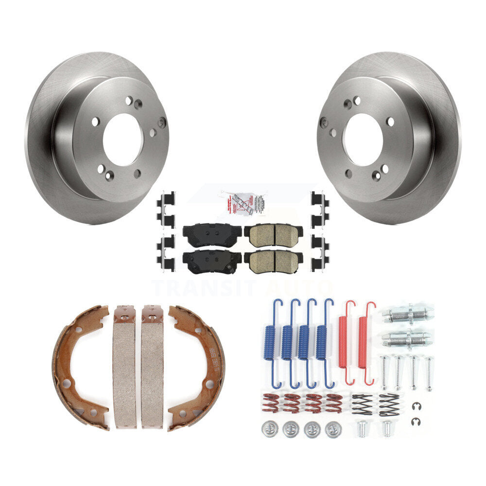 Kit de chaussures de stationnement et de matériel de stationnement, Rotors à disque arrière, coussinets en céramique pour Kia Optima 07-10