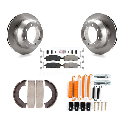 Rotors à disque arrière plaquettes semi-métalliques chaussures de frein de stationnement et Kit de matériel pour