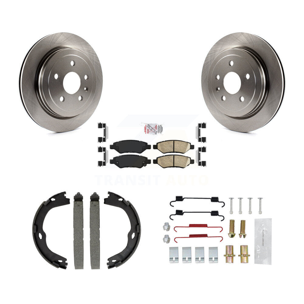 Kit de quincaillerie pour chaussures de frein de stationnement, Rotors à disque arrière, plaquettes en céramique, pour Cadillac CTS