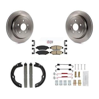 Kit de quincaillerie pour chaussures de frein de stationnement, Rotors à disque arrière, plaquettes en céramique, pour Cadillac CTS