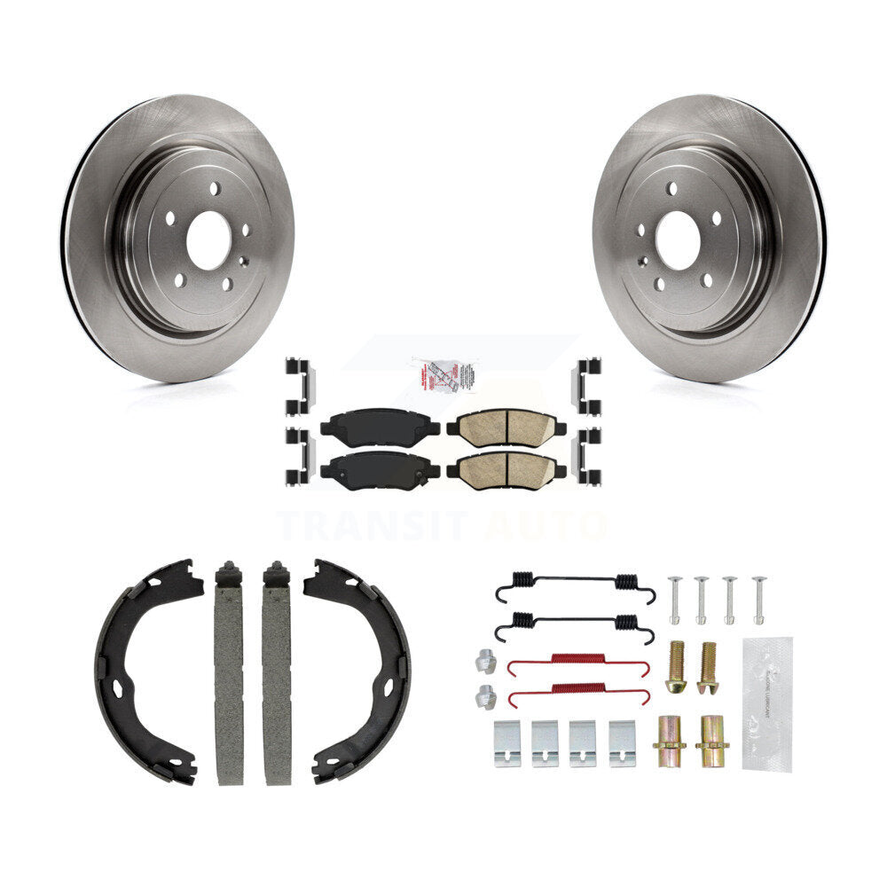 Kit de quincaillerie pour chaussures de frein de stationnement, Rotors à disque arrière, plaquettes en céramique, pour Cadillac CTS