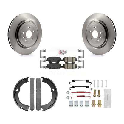 Kit de quincaillerie pour chaussures de frein de stationnement, Rotors à disque arrière, plaquettes en céramique, pour Cadillac CTS