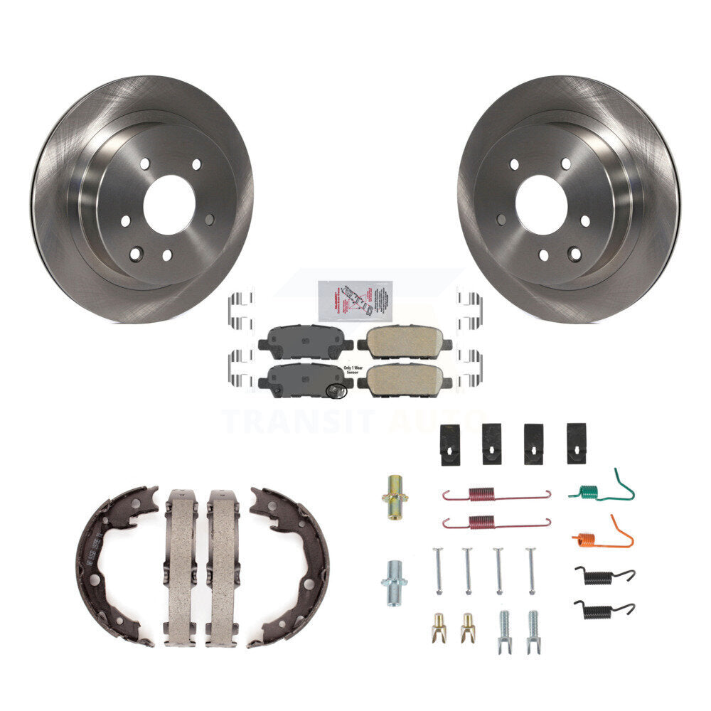 Kit de chaussures de stationnement et de matériel de stationnement, Rotors à disque arrière, plaquettes en céramique, pour Nissan Rogue LEA