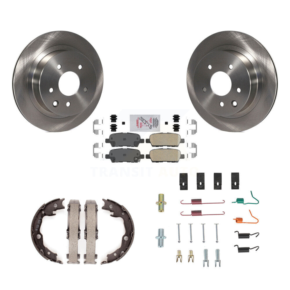 Kit de chaussures de stationnement et de matériel de stationnement, Rotors à disque arrière, plaquettes en céramique, pour Nissan Rogue LEA