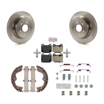 Rotors à disque arrière, plaquettes semi-métalliques, chaussures de stationnement et Kit de matériel pour Nissan 350