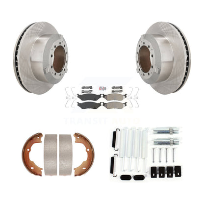 Rotors à disque arrière plaquettes semi-métalliques chaussures de frein de stationnement et Kit de matériel pour