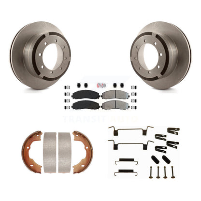 Rotors à disque arrière plaquettes semi-métalliques chaussures de frein de stationnement et Kit de matériel pour