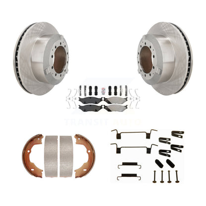 Rotors à disque arrière plaquettes semi-métalliques chaussures de frein de stationnement et Kit de matériel pour