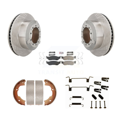 Rotors à disque arrière plaquettes semi-métalliques chaussures de frein de stationnement et Kit de matériel pour