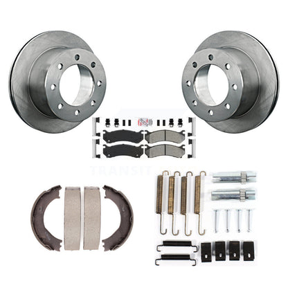 Rotors à disque arrière plaquettes semi-métalliques chaussures de frein de stationnement et Kit de matériel pour