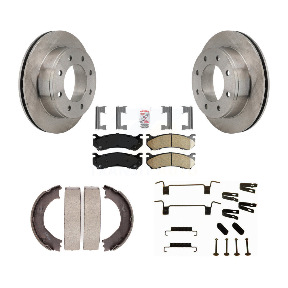 Kit de quincaillerie pour chaussures de stationnement, Rotors à disque arrière, tampons en céramique, pour Chevrolet Silverad
