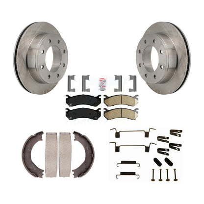 Kit de quincaillerie pour chaussures de stationnement, Rotors à disque arrière, tampons en céramique, pour Chevrolet Silverad