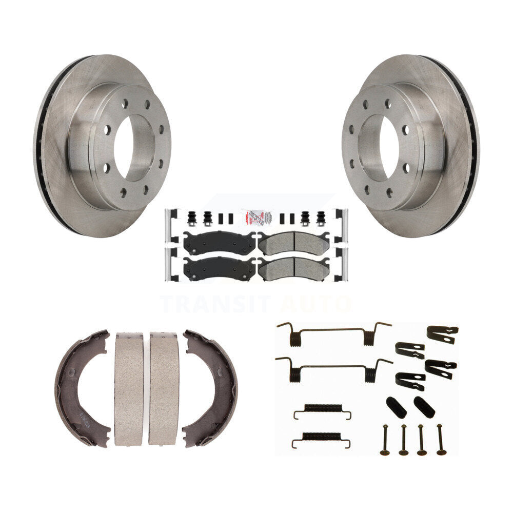Kit de quincaillerie pour chaussures de stationnement, Rotors à disque arrière, plaquettes semi-métalliques, pour Chevrolet HD