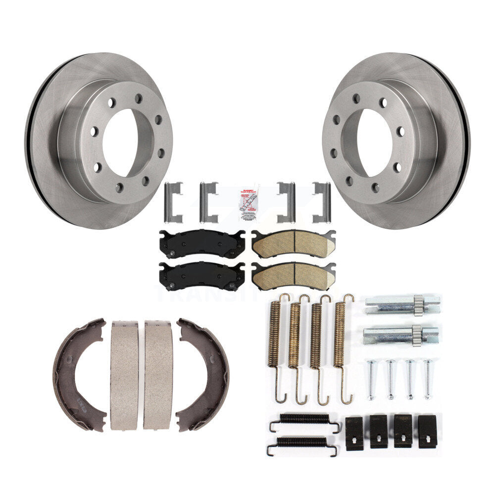 Kit de chaussures de stationnement et de quincaillerie pour disques arrière, Rotors en céramique, pour GMC Sierra 350