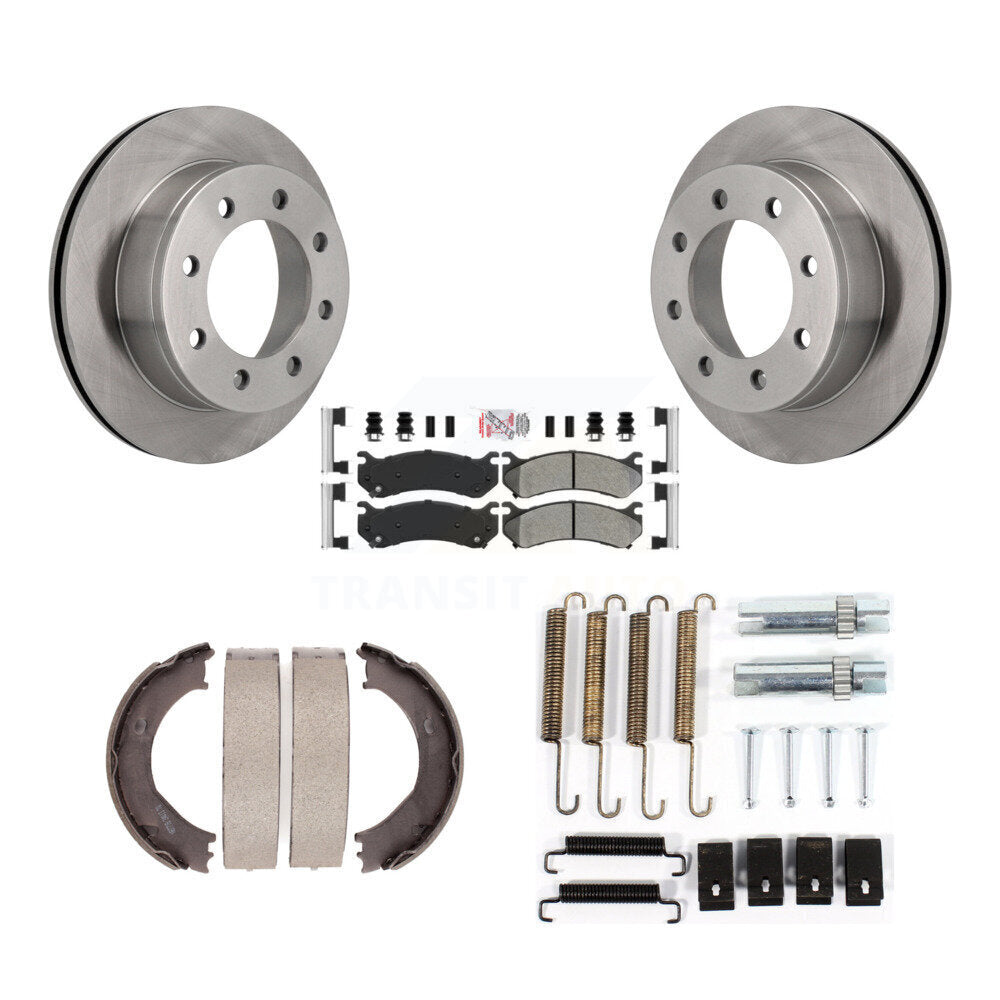 Rotors à disque arrière, patins semi-métalliques, chaussures de stationnement et Kit de quincaillerie pour GMC Sierra