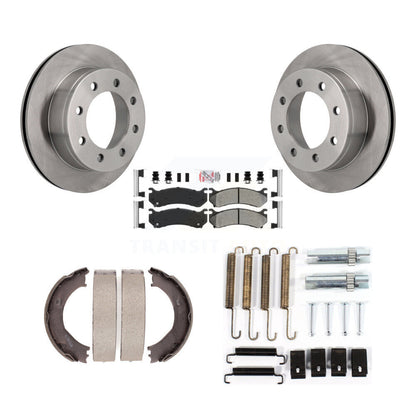 Rotors à disque arrière, patins semi-métalliques, chaussures de stationnement et Kit de quincaillerie pour GMC Sierra