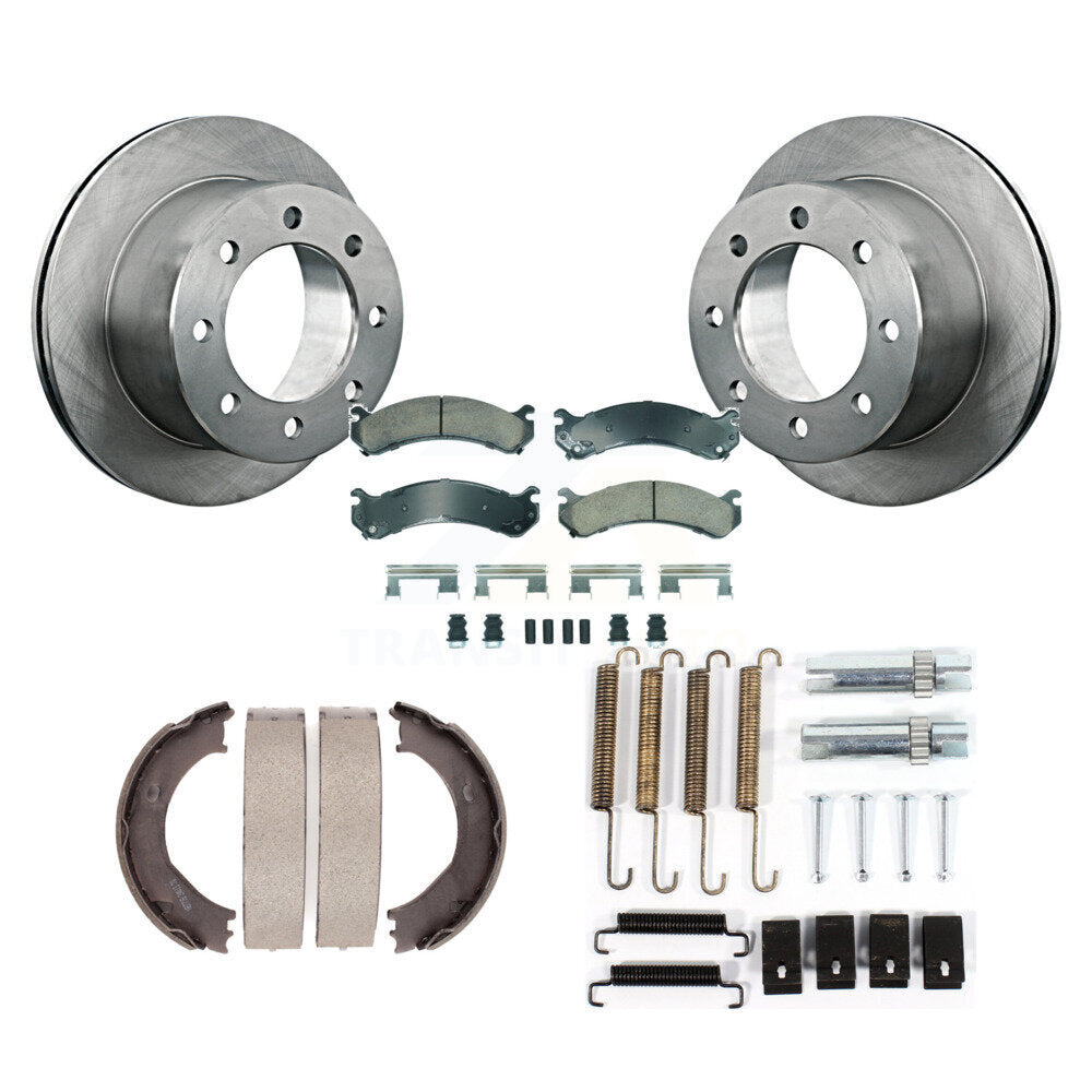 Kit de quincaillerie pour chaussures de stationnement, Rotors à disque arrière, tampons en céramique, pour Chevrolet Silverad