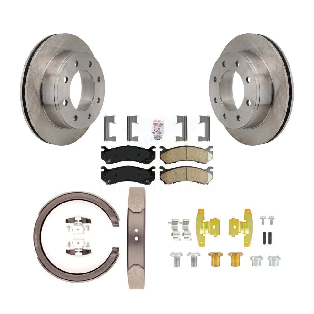 Kit de quincaillerie pour chaussures de stationnement, Rotors à disque arrière, tampons en céramique, pour Chevrolet Silverad