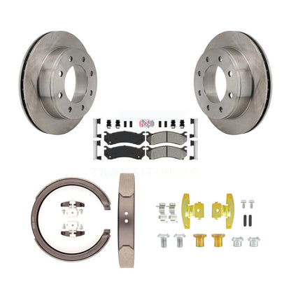 Kit de quincaillerie pour chaussures de stationnement, Rotors à disque arrière, plaquettes semi-métalliques, pour Chevrolet HD