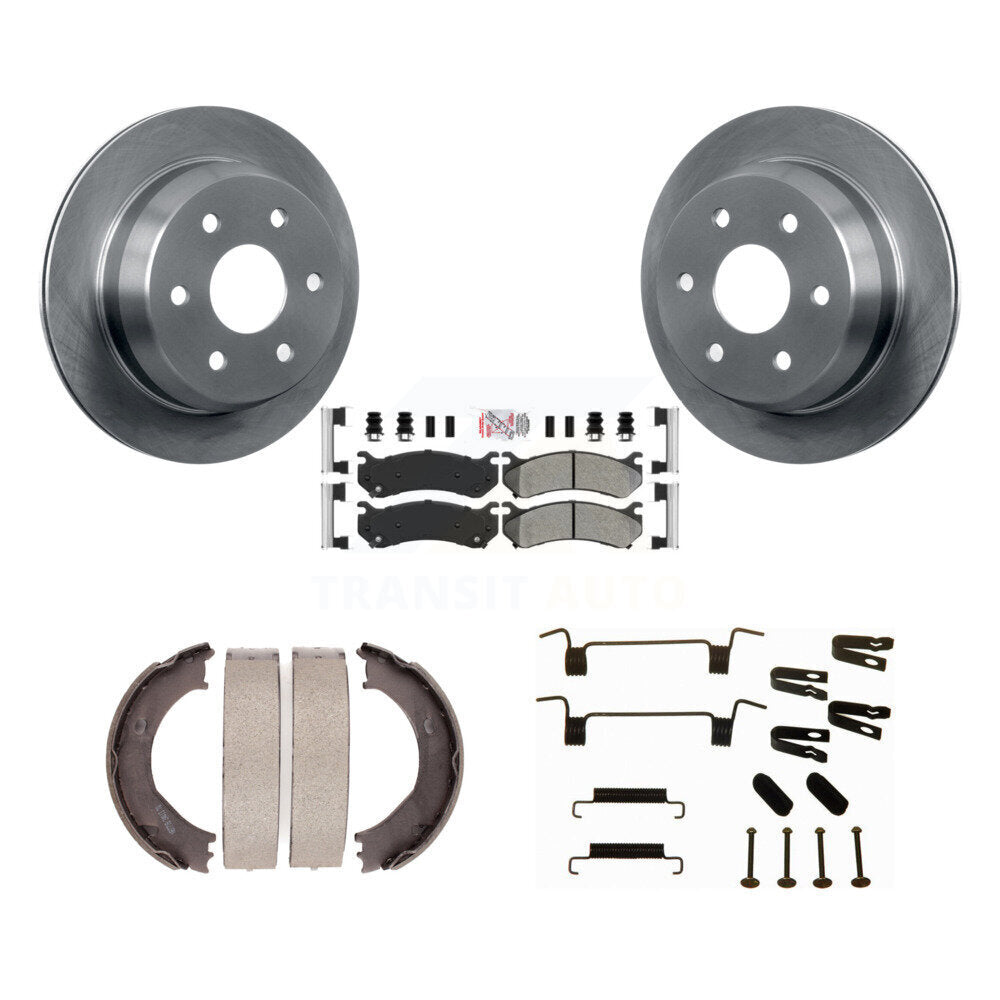 Kit de quincaillerie pour chaussures de stationnement, Rotors à disque arrière, plaquettes semi-métalliques, pour Chevrolet HD