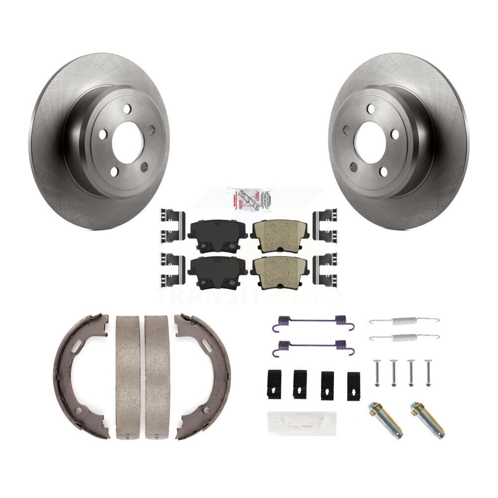 Kit de quincaillerie pour chaussures de stationnement, Rotors à disque arrière, tampons en céramique, pour Dodge Chrysler 300