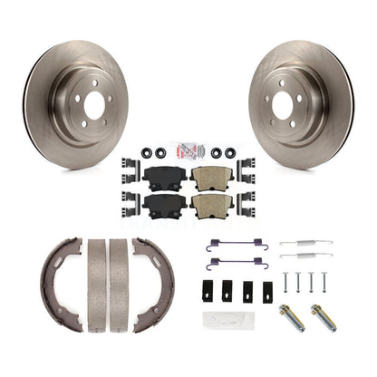 Kit de quincaillerie pour chaussures de frein de stationnement, Rotors à disque arrière, plaquettes en céramique, pour Dodge Charge