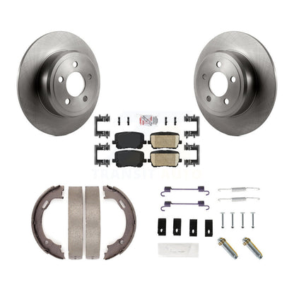Kit de quincaillerie pour chaussures de frein de stationnement, Rotors à disque arrière, plaquettes en céramique, pour Dodge Charge