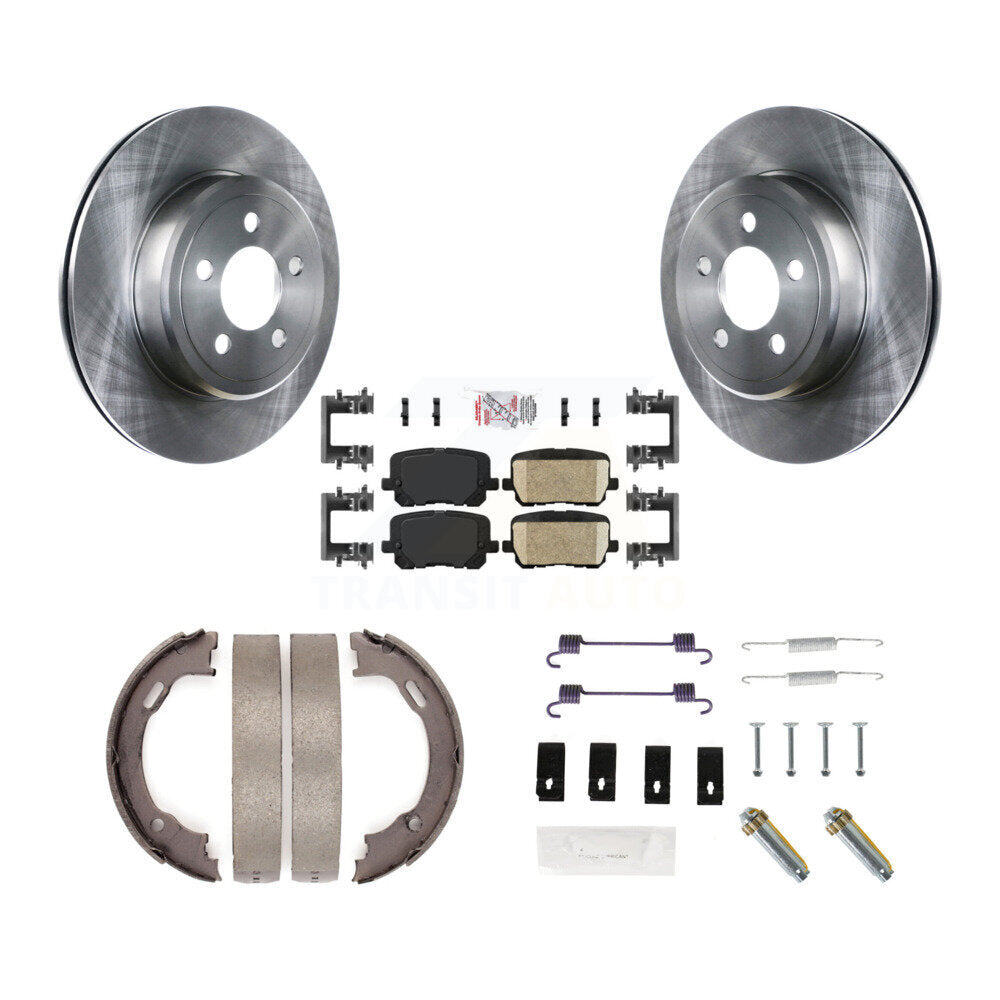 Kit de quincaillerie pour chaussures de frein de stationnement, Rotors à disque arrière, plaquettes en céramique, pour Dodge Charge