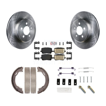 Kit de quincaillerie pour chaussures de frein de stationnement, Rotors à disque arrière, plaquettes en céramique, pour Dodge Charge