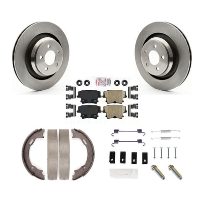 Kit de quincaillerie pour chaussures de frein de stationnement, Rotors à disque arrière, plaquettes en céramique, pour Dodge Charge