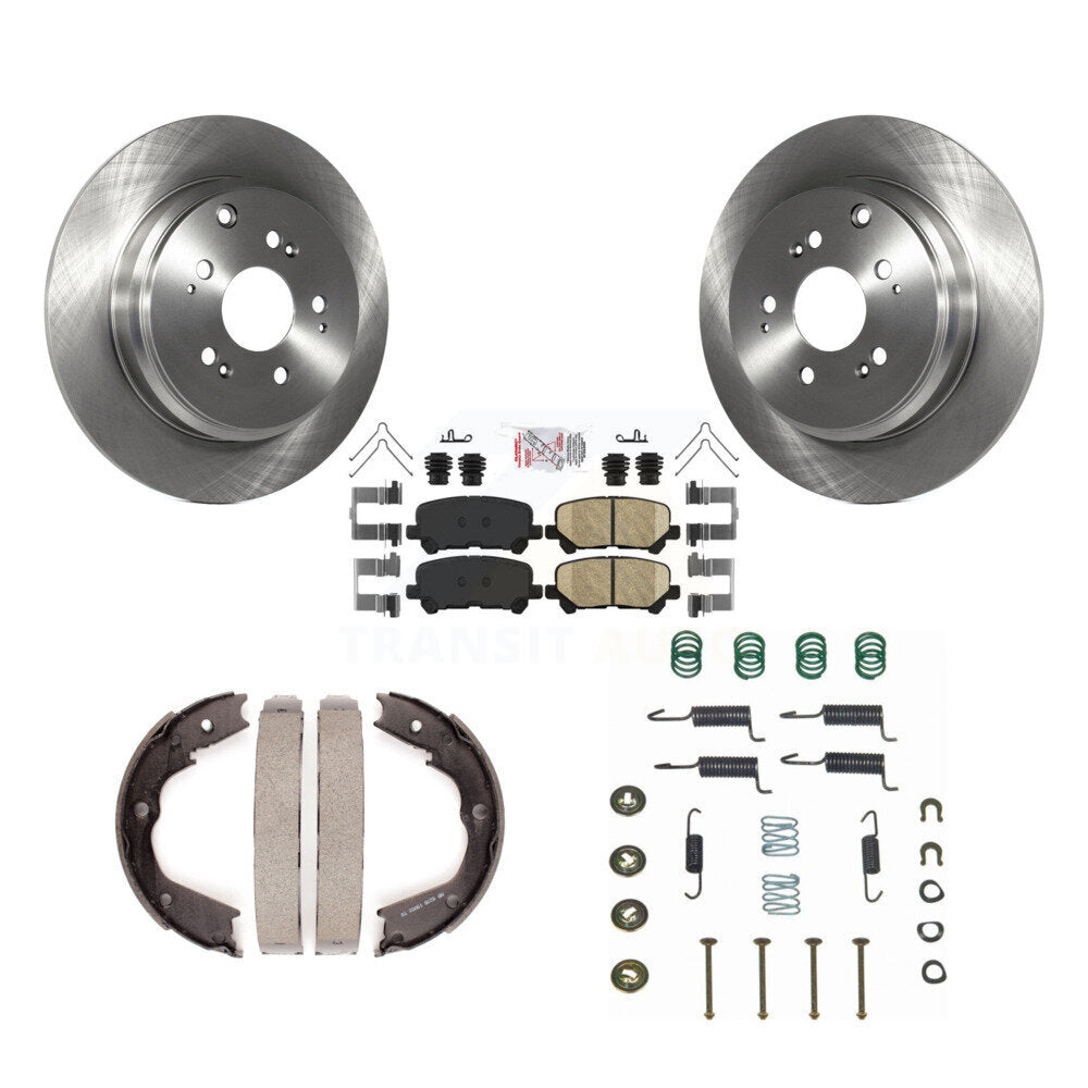 Rotors de disque arrière, coussinets en céramique, chaussures de stationnement et Kit de matériel pour Honda Pilot Acur