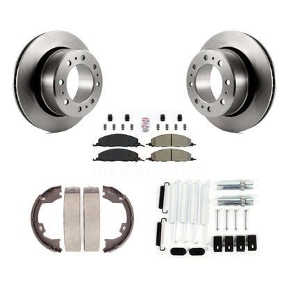Rotors à disque arrière, patins semi-métalliques, chaussures de stationnement et Kit de quincaillerie pour Ram 1500