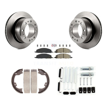 Rotors à disque arrière, patins semi-métalliques, chaussures de stationnement et Kit de quincaillerie pour Ram 1500