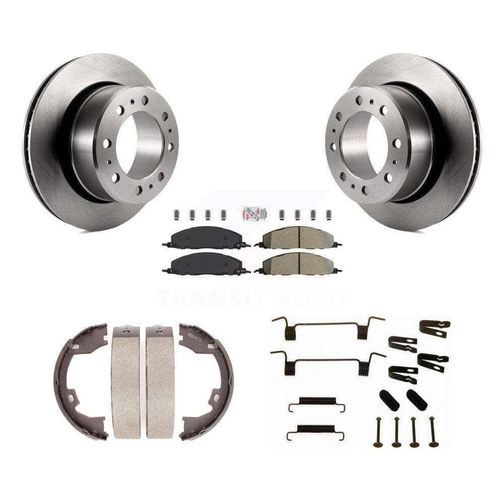 Kit de quincaillerie pour chaussures de stationnement, Rotors à disque arrière, plaquettes semi-métalliques, pour Ram 3500 250
