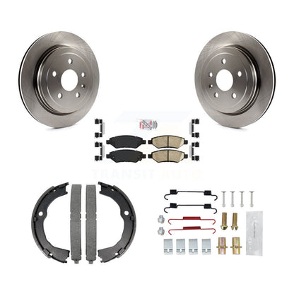 Rotors de disque arrière, coussinets en céramique, chaussures de stationnement et Kit de matériel pour Chevrolet Camaro