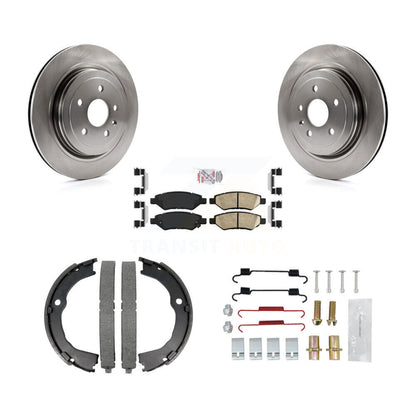 Kit de quincaillerie pour chaussures de frein de stationnement, Rotors à disque arrière, plaquettes en céramique, pour Cadillac CTS