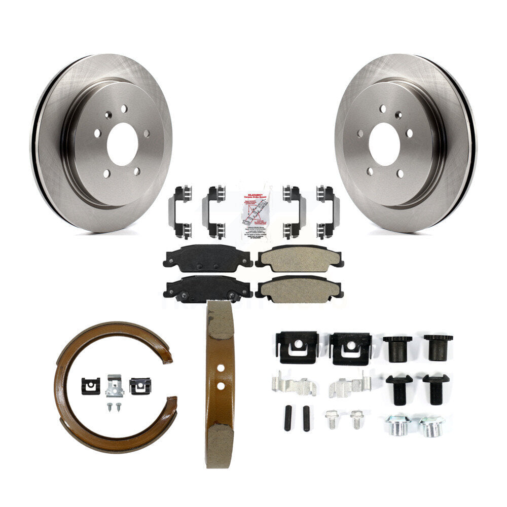 Kit de quincaillerie pour chaussures de stationnement, Rotors à disque arrière, plaquettes semi-métalliques, pour Cadillac CTS