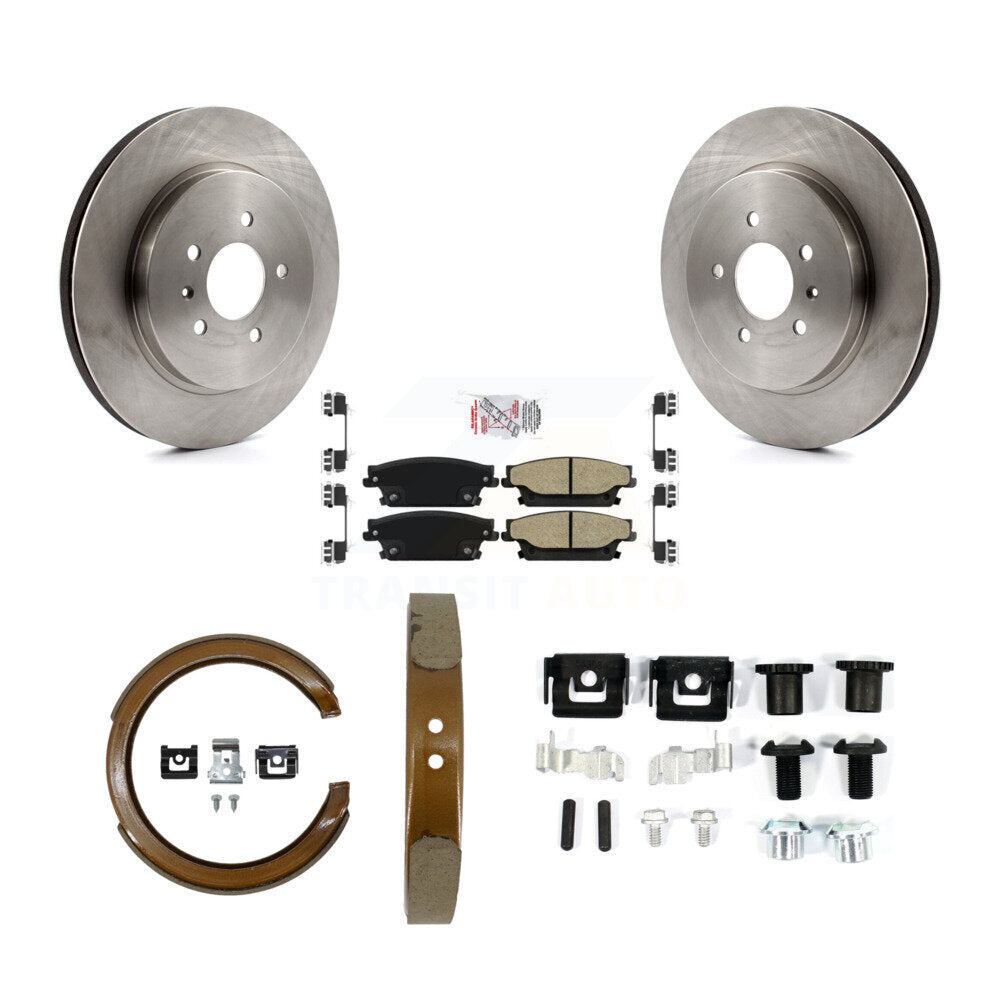 Kit de quincaillerie pour chaussures de stationnement, Rotors à disque arrière, plaquettes semi-métalliques, pour Cadillac CTS